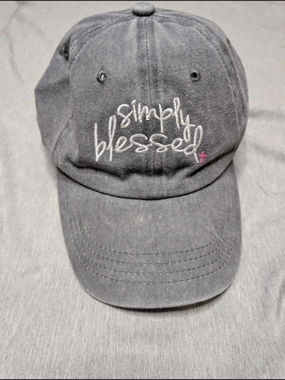 Simply Blessed Gray Baseball Cap